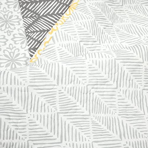 Bohemian Stripe Reversible Cotton Quilt Set King Size