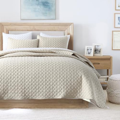 HORIMOTE HOME Quilt Set Queen Size Beige Cloud Pattern