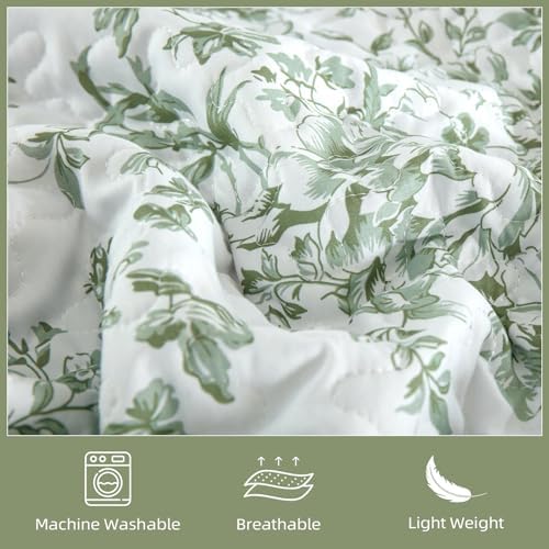 WONGS BDEEING California King Quilt Set Sage Green