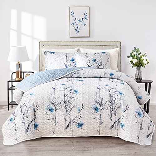 Flysheep Botanical Quilt Set 3 Pieces Queen Size