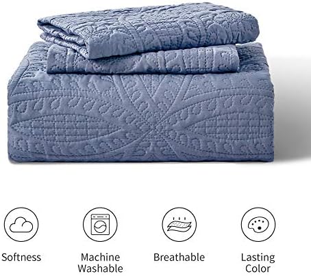 Loves Cabin Queen Quilt Set with Coin Pattern