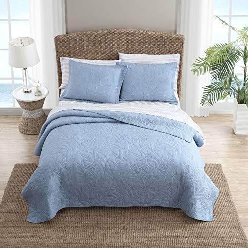 Tommy Bahama Soft Breathable Quilt Bedspread Twin Blue