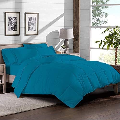 Restilon All Season Cooling Comforter Set - 5 PCs Teal Super King