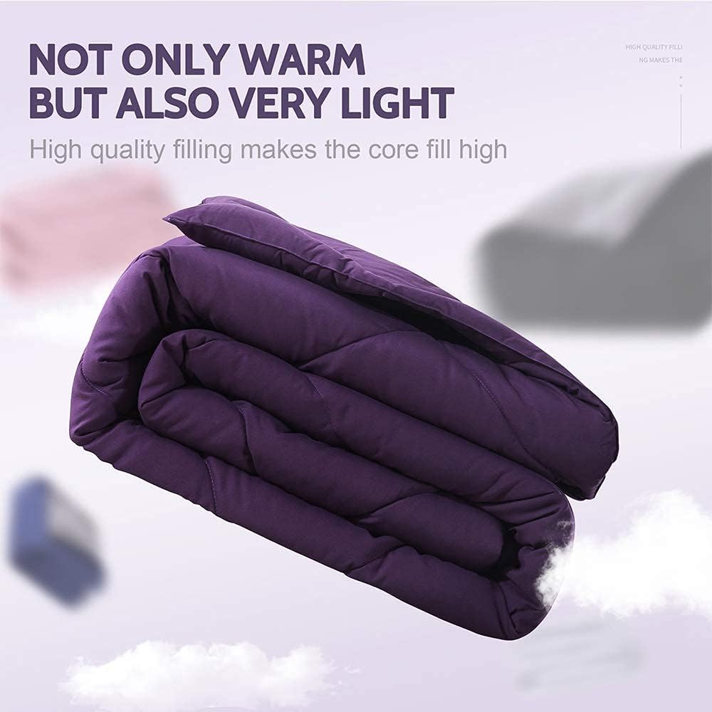 Decroom California King Comforter Set with Pillow Shams - Purple