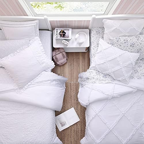Laura Ashley Twin XL Comforter Set in Solid White