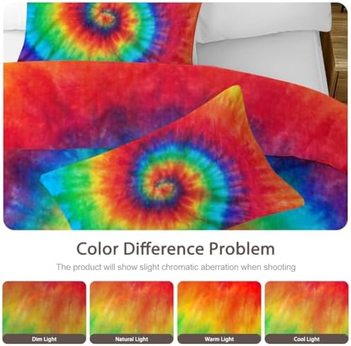 BlessLiving Tie Dye Comforter Twin Set for Kids 1