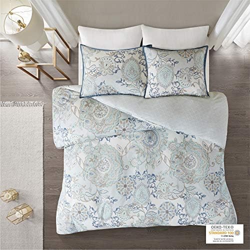 Madison Park Isla Reversible Duvet Cover Set - 3 Piece Blue KingCal King
