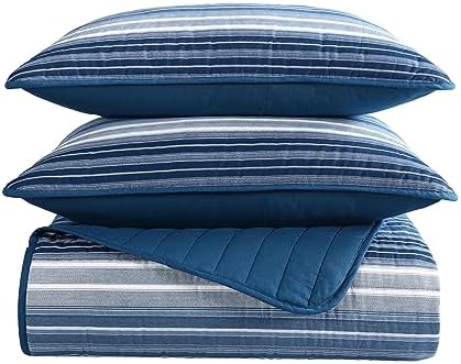 Nautica Queen Quilt Set - Cotton Reversible Bedding with Shams