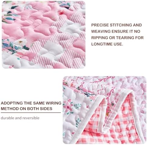 Joyreap 3 Piece Floral Quilt Set Queen Size