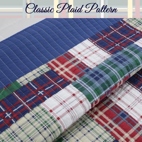 Cozy Line Nate Patchwork Quilt Set Twin 2 Piece 1