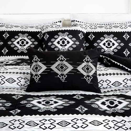 Chezmoi Indie 7-Piece Southwestern Comforter Set - Queen