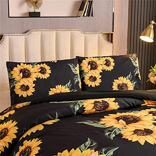 NTBED Sunflower Comforter Set Queen 3-Piece Microfiber Bedding
