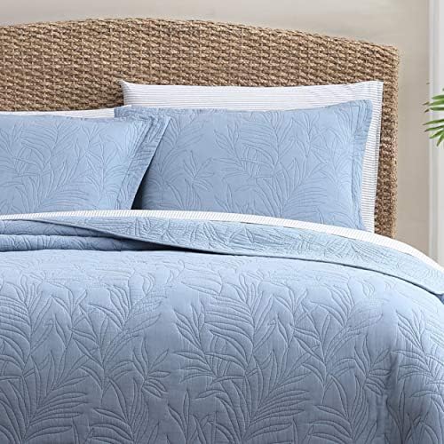 Tommy Bahama Soft Breathable Quilt Bedspread Twin Blue
