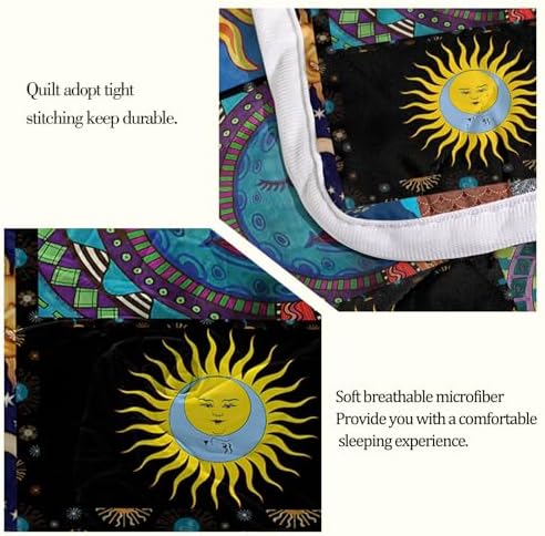 MASTERMARK Bohemian Sun Moon Pattern Quilt Set