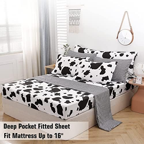 SUCSES King Size Cow Comforter Set 8 Pieces