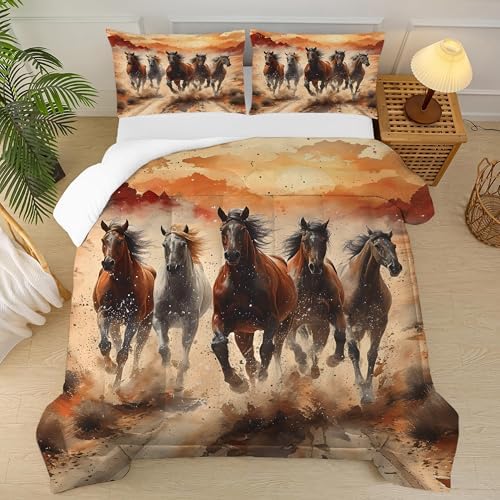 Galloping Horse Comforter Set for Kids and Adults