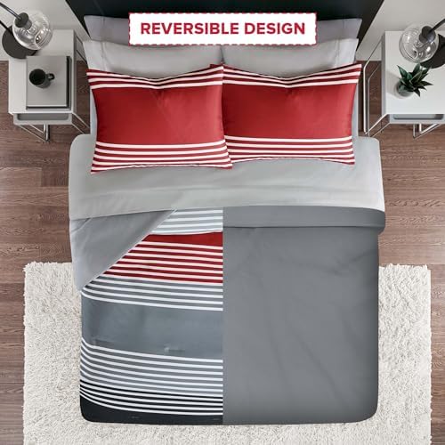 Comfort Spaces Colin Bed in a Bag Twin XL RedGrey