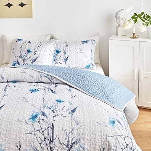 Flysheep Botanical Quilt Set 3 Pieces Queen Size
