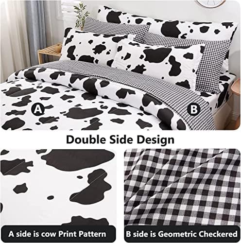 SUCSES King Size Cow Comforter Set 8 Pieces