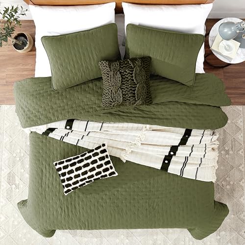ROARINGWILD Twin Size Quilt Set with Pillow Sham 68x90 Inches