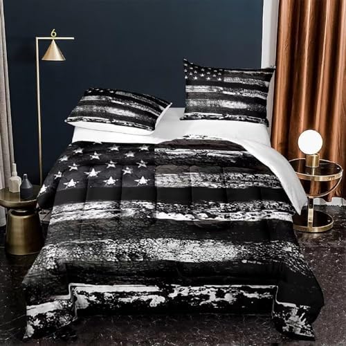 kxry USA Flag Comforter Set for Kids