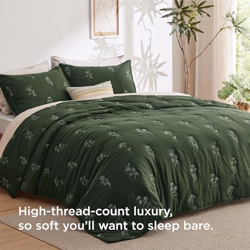 Bedsure Queen Quilt Set - Botanical Floral Super Soft 90x96 Inch
