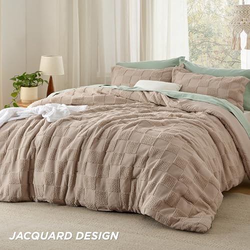 Bedsure California King Comforter Set Khaki