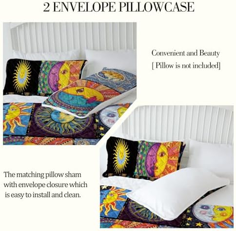 MASTERMARK Bohemian Sun Moon Pattern Quilt Set
