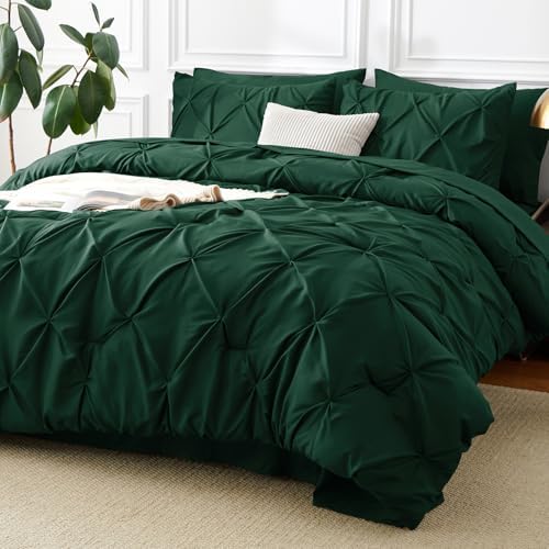 CozyLux Emerald Green Cal King Comforter Set 7-Piece