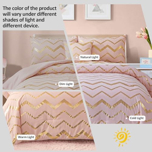 Menghomeus Glitter Metallic Comforter Set Queen Full