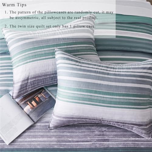 KAKIJUMN Quilt Set Full Queen 2-Piece Bedspread Coverlet with Pillow Sham