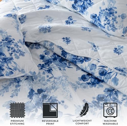 Great Bay Home Floral Quilt Set FullQueen Reversible