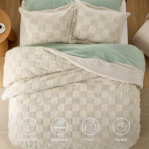 Bedsure Queen Comforter Set Beige
