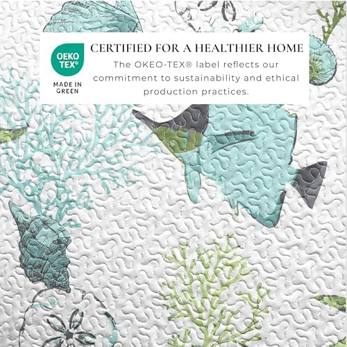 Great Bay Home Full Queen Coastal Quilt Set