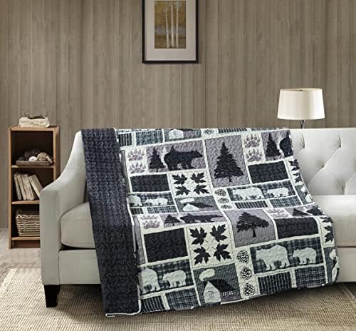 Virah Bella Quilted Throw Blanket 50x60 Lodge Style
