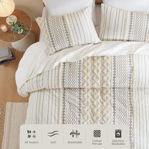 INKIVY King Size Chenille Tufted Comforter Set