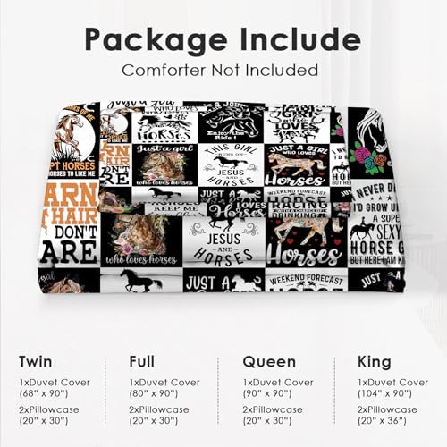 UIAMT Western Style Duvet Cover Set for Kids and Adults