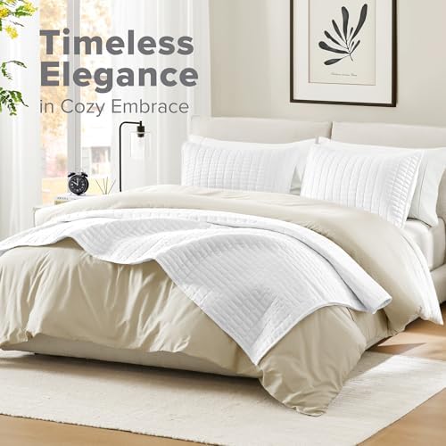 Comfort Spaces Kienna Quilt Set - Lightweight Soft Double Sided Summer Blanket