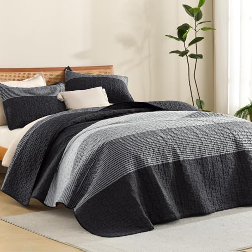 Litanika Quilt Set Queen Size Striped 3 Pieces