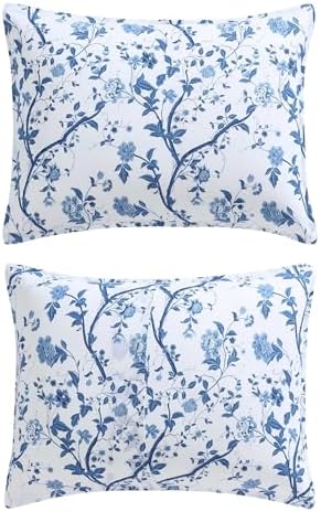 Laura Ashley Queen Comforter Set with Shams and Throw Pillows