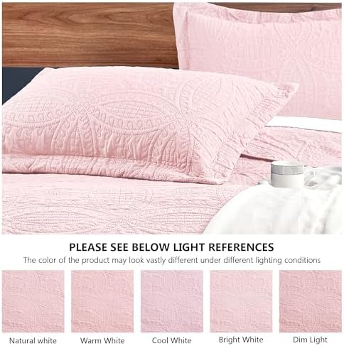 Loves Cabin Quilt Set - Queen Size Pink Bedspread