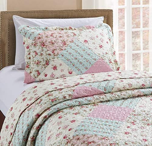 Brilliant Sunshine Roses Quilt Set Twin XL