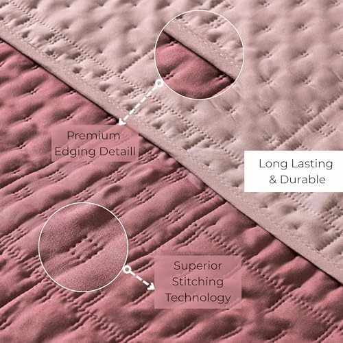 Queen Comforter Novo Blush Bedding Reversible Lightweight Quilt