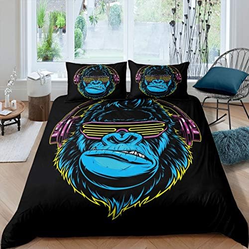 Feelyou 3D Gorilla Duvet Cover Set Twin Size