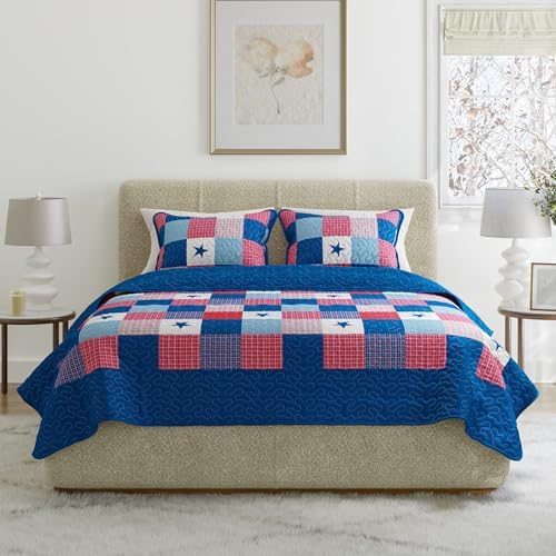 3-Piece Caroline Patriotic Quilt Set - FullQueen Bedding 1