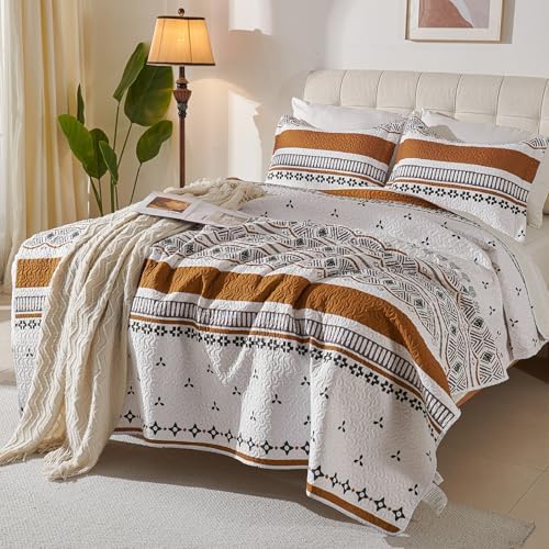 Cmfshape Queen Bohemia Quilt Set - 3 Pieces Reversible