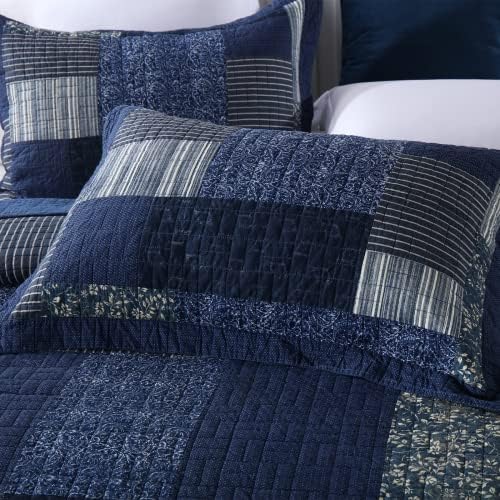 Yvooxny King Size Reversible Quilt Set 3-Piece