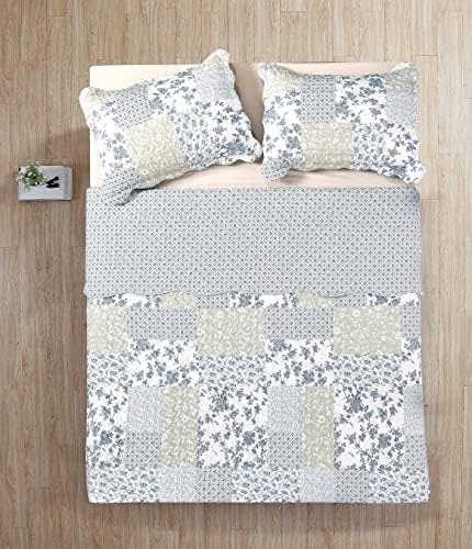 Brilliant Sunshine Quilt Set with 2 Shams 3-Piece Reversible Bedspread