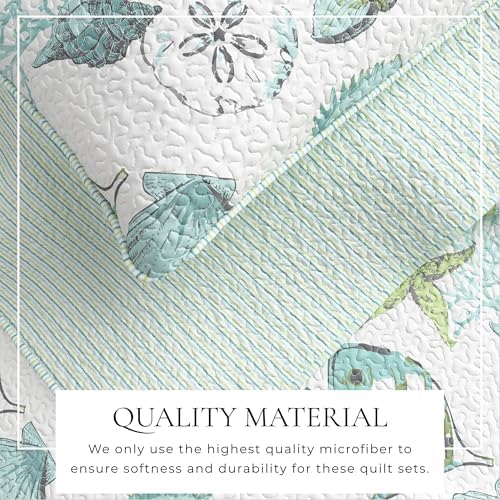 Great Bay Home Full Queen Coastal Quilt Set