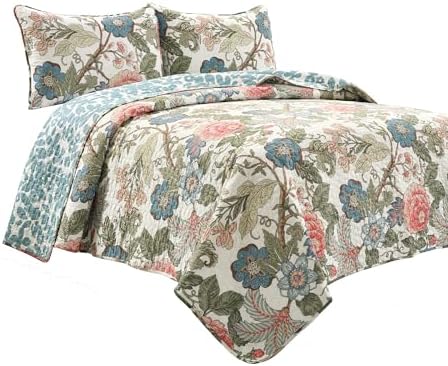 Lush Decor Sydney Reversible Cotton Quilt Set King